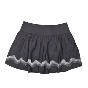 NEW Gap Plus Size 20 Gray Pleated Skirt Cotton Geometric Zip